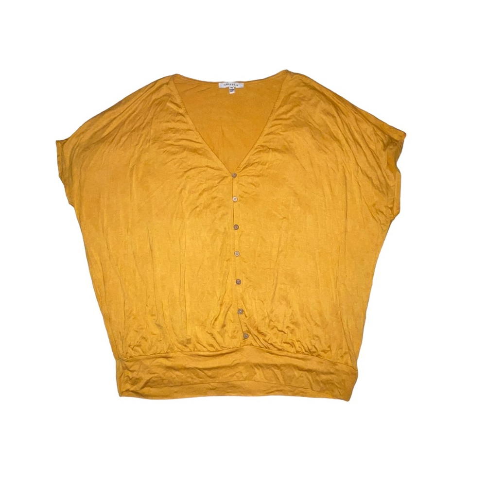 Purple Snow Yellow/Gold Blouse Soft Knit Women's Plus Size 3X